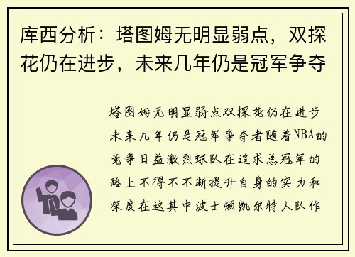 库西分析：塔图姆无明显弱点，双探花仍在进步，未来几年仍是冠军争夺者